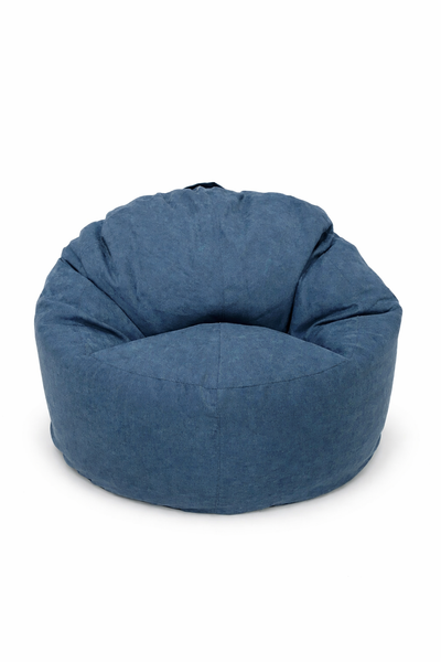 Крісло-мішок SkyPuff Хмаринка, синє, велюр Allure Denim 20924431 фото